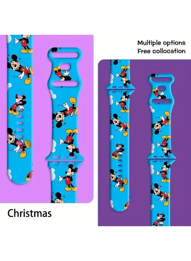 Disney Mickey Kawaii Cartoon Smart Watch Band Mixed Color 10 For Apple Watch 38 40 41mm - Image 5